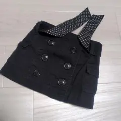 COMME CA ISM　黒のダブルブレストスカート