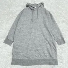 UNIQLO ユニクロ　スウェットフーデッドワンピース パーカー　M グレー