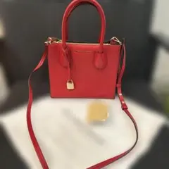美品 マイケルコース レザー ハンドバッグ トートバッグ レッド レディース