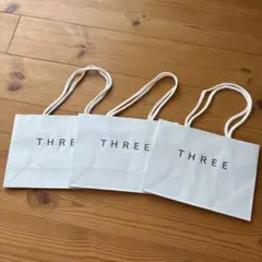 THREE ショッパー 紙袋 小3枚セット