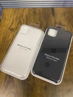 iPhone 11 Pro Max ケース クリア・シリコン 2個セット