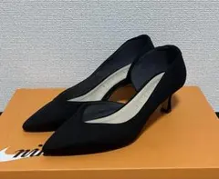 【美品】LE TALON ルタロン 黒 ポインテッドトゥ ローヒール パンプス