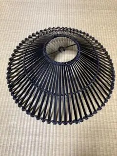 ペンダントライト用シェード 黒バンブー ラウンド