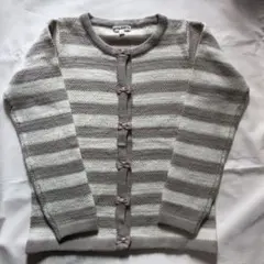 anyFAM   リボン付きボーダーカーディガン　サイズ140値下げしました！