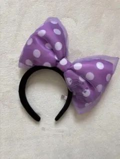 ミニーマウス 水玉模様カチューシャ