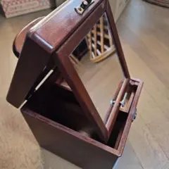 鏡台付き木製化粧品BOX