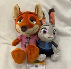 ズートピア2 ニック・ワイルド　ジュディ・ホップス ペアぬいぐるみ