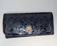 ANNA SUI アナスイ がま口長財布 ルーミー ネイビー 紺