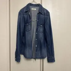 FRAMeWORK デニムブルー 長袖シャツ