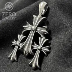 【925刻印】スリークロス　ペンダントトップ