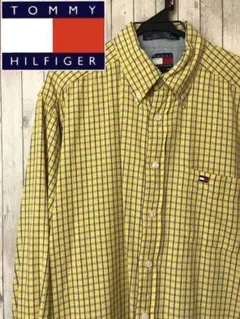 【激レア】トミーヒルフィガー 90's ビッグサイズ 刺繍ロゴ BD チェック