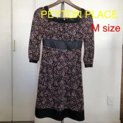 PEYTON PLACE  花柄七分袖ワンピース