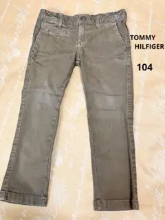 【100サイズ】TOMMY HILFIGER長ズボン カーキ 緑 春秋冬 トミー