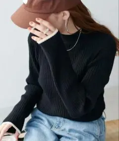 DISCOAT モチモチリブパイピングハイネック 《WEB限定》L