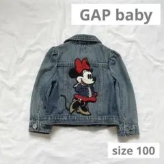 【GAP】ミニー　ディズニー　ジャケット　デニム　長袖　ミッキー　100