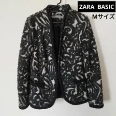 【ZARA BASIC】テーラードジャケット M ブラック・ホワイト