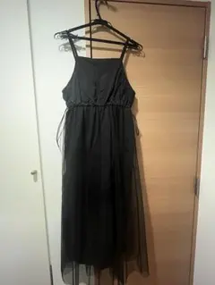 チュール付きワンピース　黒　ほぼ新品 ワンピース　チュール