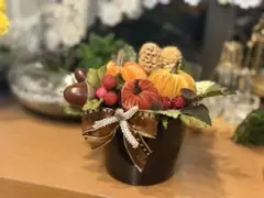 秋のミニカボチャアレンジメント