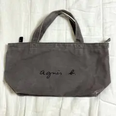 agnes b. アニエスベー キャンバストートバッグ グレー