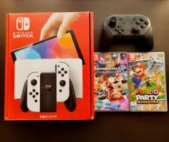 任天堂switch/有機ELモデル·白/完品＋ソフト＋プロコン