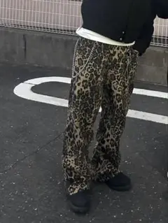 ヒョウ柄 デニムパンツ