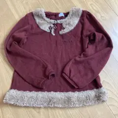 axes femme kids ワインレッドのカットソー