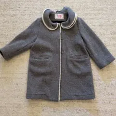 ilgufo グレー ウールコート 襟付き 100cm