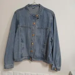 デニムジャケット 丸首