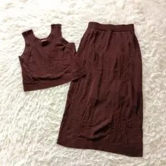 COMPTOIR DES COTONNIERS コットンニット セットアップ S