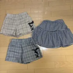 ショートパンツ140cm スカート150cm 3点セット