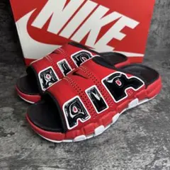希少カラー赤黒 新品未使用 NIKE モアテン スライド サンダル 26センチ