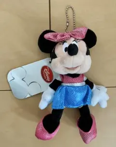 ディズニーストア ミニー ぬいぐるみバッジ 25周年 ボールチェーン