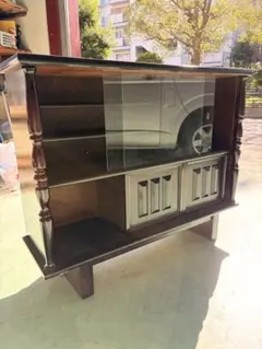 木製キャビネット　棚　アンティーク　ヴィンテージ