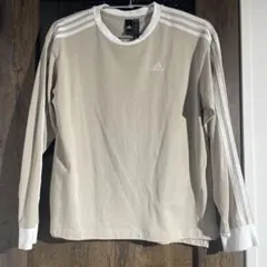 adidas アディダス　ベージュ　長袖　カットソー　M