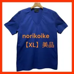 【XL】 norikoik 半袖 Vネック ノリコイケ 激安 お得 ブルー 青