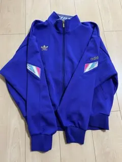 adidas トラックジャケット　古着　紫　レトロ