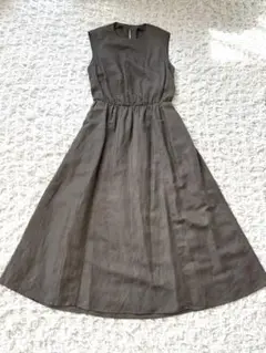 新品タグ付き Mila Owen ミラオーウェン リネン ワンピース GRY 0