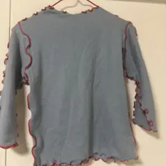 CALMIA青と赤のフリル長袖カットソー110cm