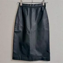 s0514【JHA-JHA ジャジャ】レザータイトスカート バックスリット 裏地