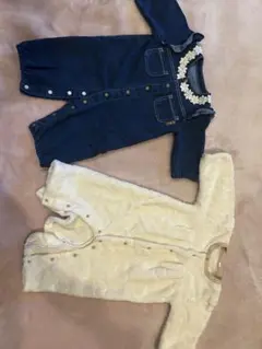 送料込み‼️【匿名配送】女の子ベビー服　60〜70cm 冬用　2点