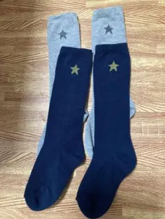 星刺繍 ネイビー グレー キッズ靴下セット15-〜20センチ