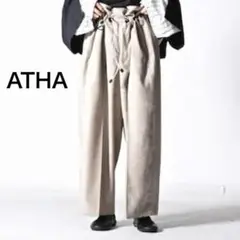 【美品】ATHA フェイクスエードワイドパンツ