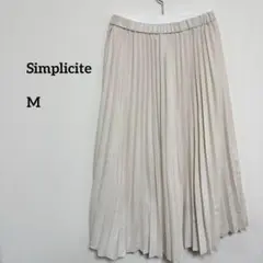 Simplicite シンプリシテェプリーツロングスカート M　c391③