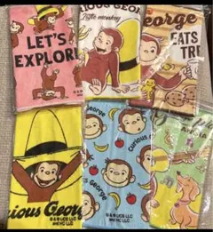 新品★おさるのジョージ　ハンカチ6枚