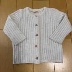 センスオブワンダー　リバティ　ラメニットカーディガン　80