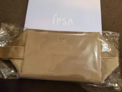 IPSA　ノベルティポーチ　ベージュ　ショッパー付