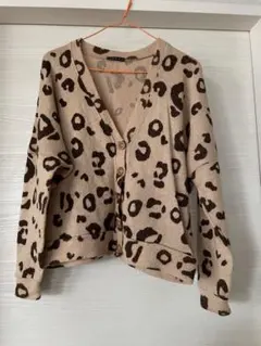 INGNI レオパード柄ニットカーディガン　レディースカーディガン