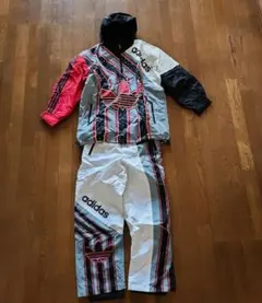 adidasアディダス　スノーボード　スキーウェア上下セットS白×黒×赤×グレー