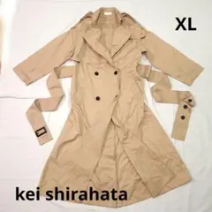 kei shirahata ベージュ トレンチコート XLサイズ サイズ大きめ
