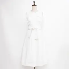 美品 アドルフォドミンゲス ワンピース ロング丈 白 サイズ36*FD928